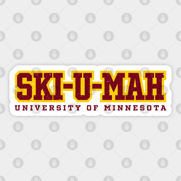 SKI-U-MAH Sticker by Josh Wuflestad